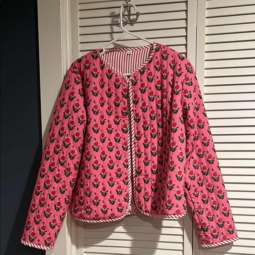 Women’s block print coat 🧥